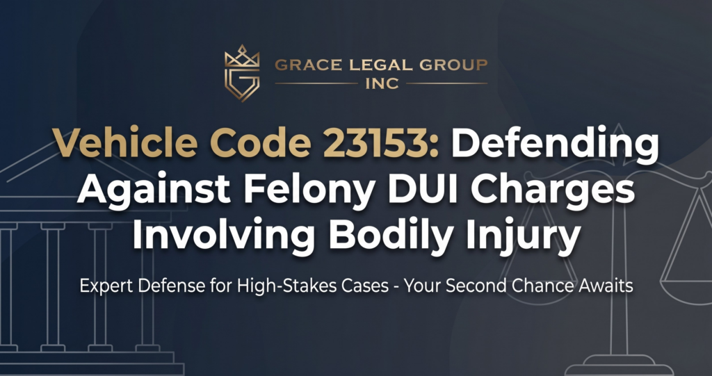 Vehicle Code 23153 Defending Against Felony DUI Charges Involving Bodily Injury