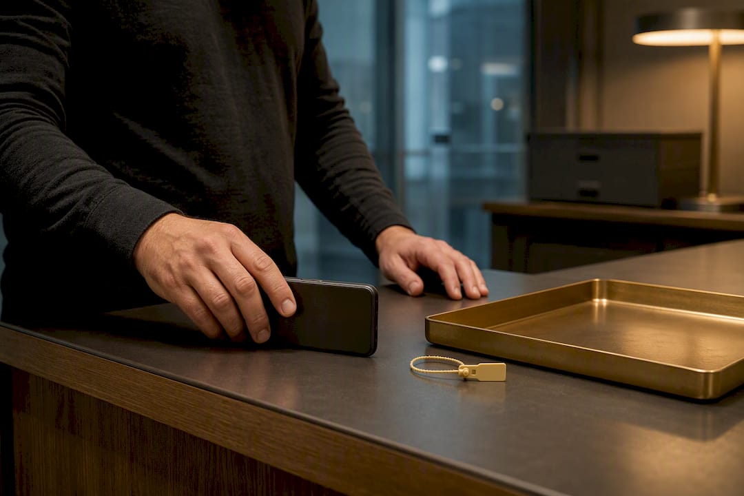 Generic phone placed for evidence intake