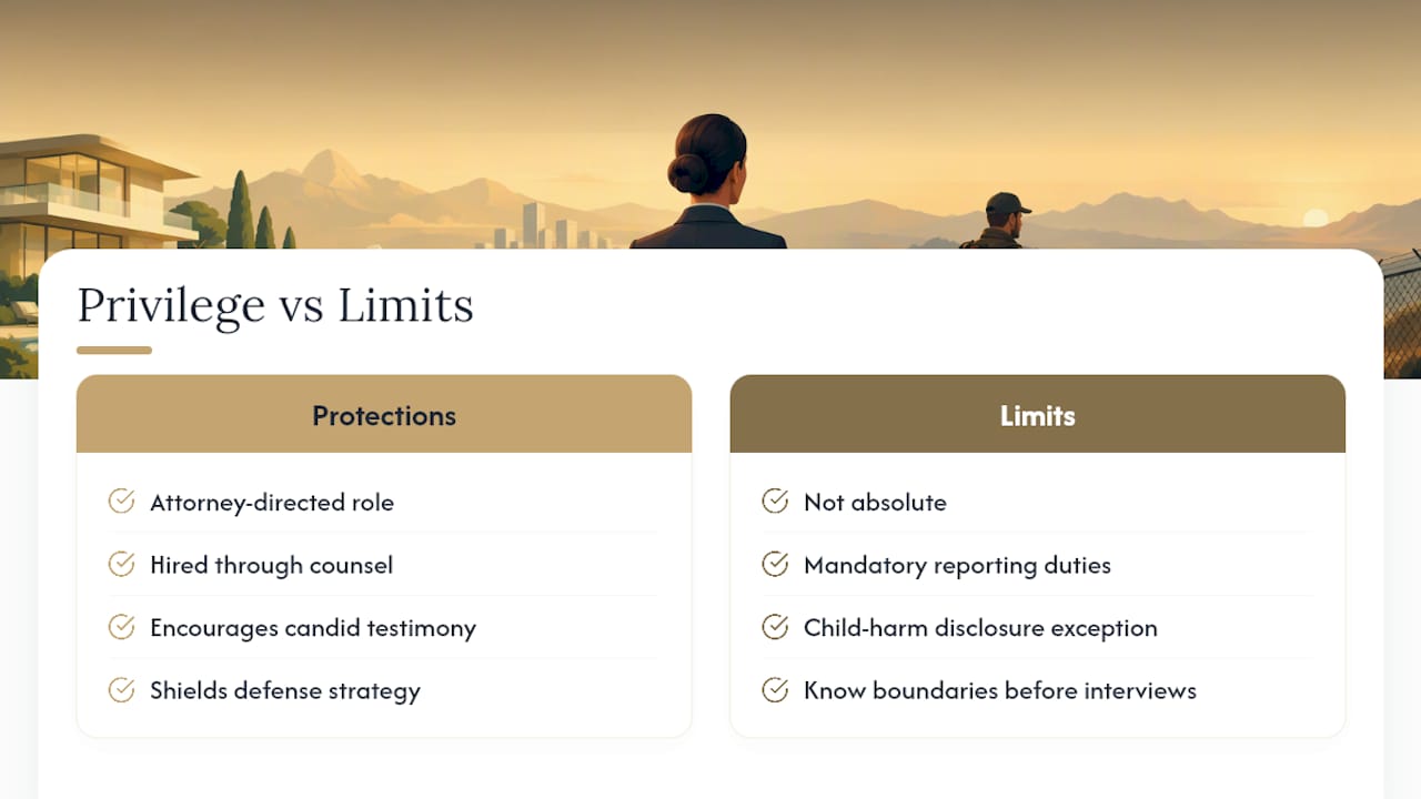 Why Confidentiality and Privilege Protect the Whole Defense Strategy — overview diagram