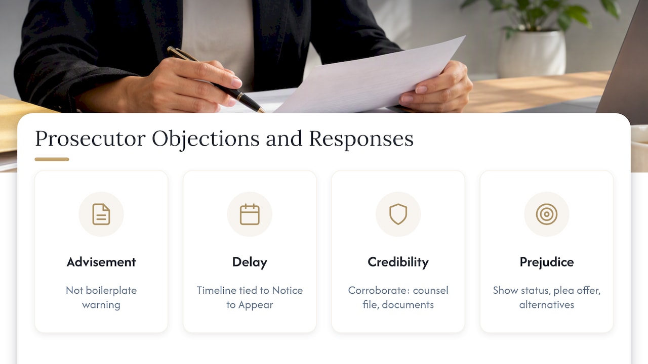 Four common prosecution objections and responses